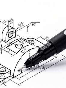 sipa 2 支 0.45 毫米笔尖中性黑色轮廓笔 - 黑色 - 查看 4