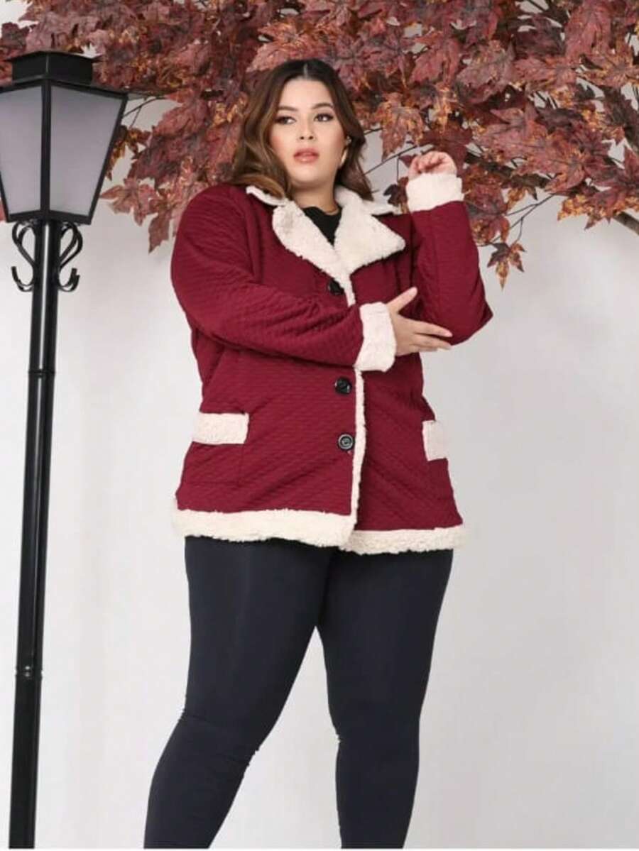 Plus Size Coats - Redwood - View 1