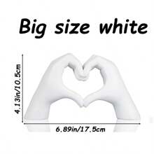 1pc Gesture Decoration, Heart Hand Statue Room Decoration, Love Finger Sculpture Wedding Decoration For Shelf Coffee Table Office Bedroom TV Cabinet Bookshelf Small Ornament Home Decoration