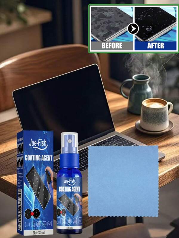 Screen Cleaner Spray And Cloth Are Specially Designed For High-End Devices And Are Suitable For All Electronic Screens, Including: LCD Monitors. Flat-Panel TVS, Smart Phones, Computers, Touch Screens, Monitors, E-Readers, Game Monitors, Projectors