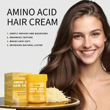 Kem dưỡng tóc Amino Acid Bird's Nest, Kem dưỡng tóc thẳng Protein Correct Smooth Short-Tempered Open Fork Healthy and Maintenance Hư tổn tóc Không cần duỗi thẳng, duỗi tóc xoăn, tóc xoăn cứng - sữa - Xem 3