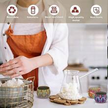 58 件金属圆形蜡烛罐，容量 2.5 盎司，铸铁，带灯芯贴纸和支架 - 非常适合 DIY 蜡烛制作、家居装饰和储存 - 乔迁和生日的理想礼物，工艺爱好者的礼物 | 活力蜡烛罐 | 铸铁，蜡烛制作用品