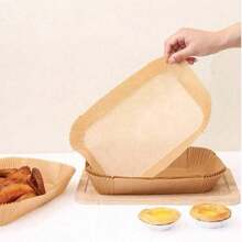 20/100/200pcs Air Fryer Paper Oil Blotting Paper Baking Silicone Paper Oven Placemat Tray