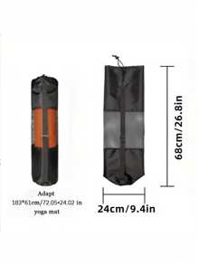 1pc Yoga Mat Carrying Bag, Yoga Net Bag, Breathable Storage Mesh Bag, Portable Yoga Tote, Fitness Exercise Carrier For Yoga Mat Storage