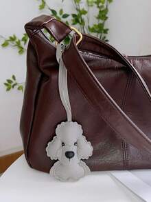 1 件创意卡通泰迪狗 PU 拼布休闲可爱有趣装饰腕带、背包、单肩包吊坠、斜挎包挂钩、手提包、汽车吊坠、汽车钥匙扣、行李牌、DIY 家居装饰，适合学生、办公室女士、约会、度假、旅行；送给女朋友、妈妈、孩子的礼物 - 彩色 - 查看 8