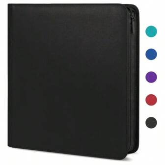 Zipper Binders With 12 Pockets,20 Double-Sided Pages, Suitable For 480 Side Mounting Slots, Suitable For Board Games, Collectibles Or Collectible Card Game Protection Folders, Photo Albums, Sports Cards, Game Cards, Anime Cards Trading Card Binder With 9 Pocket Pages, Sports And Hockey Card Binder