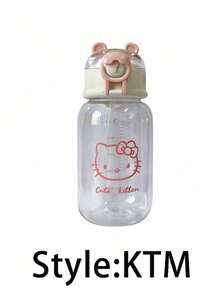 Sanrio 1Pc Hello Kitty Transparent Straw Cup Anime Kawaii Summer Water Cup Gifts (Some Parts May Be Random)