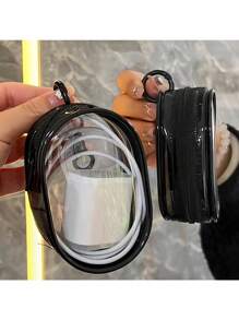 2Pcs Mini Convenient Transparent Cable Storage Box, Used For Storing Data Cables, Chargers, Headphones, Accessories, Etc., Suitable For Use As A Key Bag During Outdoor Travel