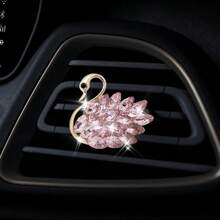 Bling Horse Eye Crystal Swan Alloy Pair Goose Car Air Outlet Ornaments Car Air Outlet Decorating Clips
