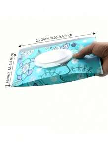 2pcs/Pack Baby Wipes Refill Bags, Portable Flip-Top Wet Wipes Pouches, Self-Sealing Wipes Storage Bags (Random Color & Style)