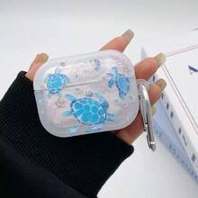 海龟/贝壳海洋动物图案保护壳适用于 Apple 蓝牙耳机，防刮防摔保护套