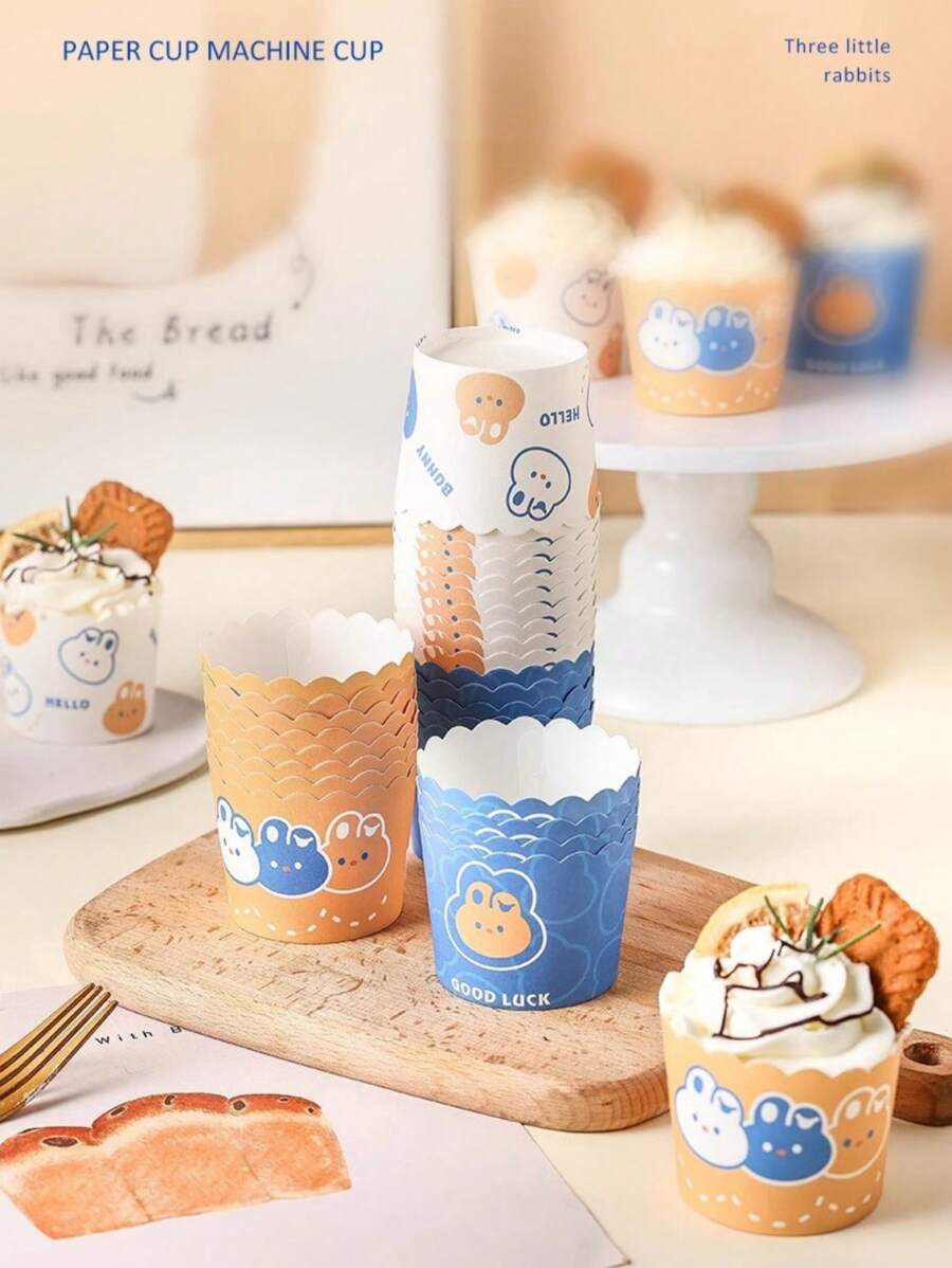 50-Pack Cupcake Liners - Heat Resistant (180°C), Oil And Water Resistant | Coated Paper