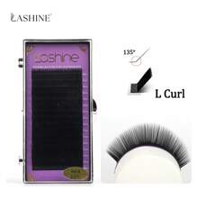 Lashine 16 Rows L Curl Series Individual False Eyelashes Extensions C D L LC LD LU Curl 0.05mm 0.07mm Thickness 8-15mm Mixed Lengths Faux Mink Classic Lash Soft And Natural