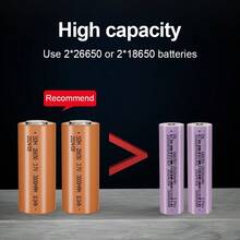 30W大功率手电筒 时尚TYPE-C充电 大容量 超长续航 持久LED照明 可视数字电量显示 超亮1000米探照灯 户外夜钓夜行登山探险救援应急灯 - 黑色 - 查看 12