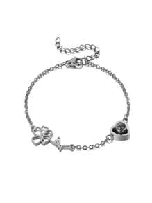 Pulsera personalizada de acero inoxidable con foto y flor de nacimiento cortada con láser, proyección de foto, un regalo único e ideal para ella, esposa, madre, abuelos para aniversarios, conmemoraciones, cumpleaños, uso diario, Día de la Madre, Día de San Valentín, Navidad, Año Nuevo