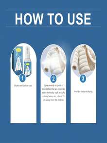 100ml 防静电喷雾，防止头发、床上用品、衣服产生静电，适合居家使用 - 彩色 - 查看 4