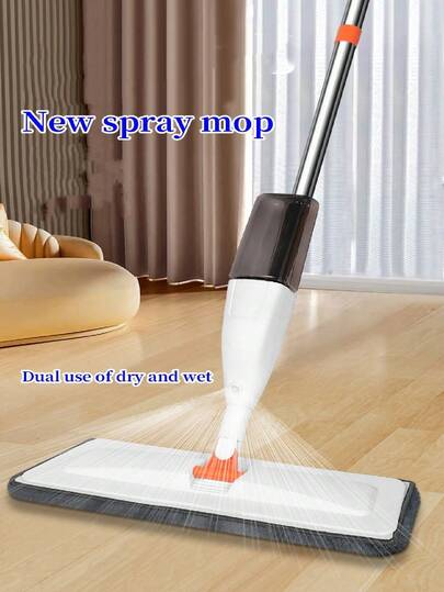 Cleaning Tool Combination Set. The Combination Is More Comprehensive And Cost-Effective. Household Spray Mops, Polypropylene Materials, Widened And Extended Mops, Stainless Steel Mop Bars With Mop Boards 15.7 Inches Long, 5.1 Inches Wide And 47 Inches Long