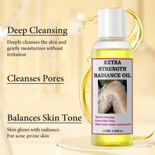 MOOYAM 110ML Aceite radiante para piel oscura, Aceite radiante amarillo con Salicilato de sodio y Hialuronato de sodio, Aceite exfoliante de fuerza extra, Solución exfoliante y peeling para el Body en todo tipo de piel