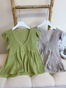 Women T-Shirts - Màu xanh Ô liu - Xem 5