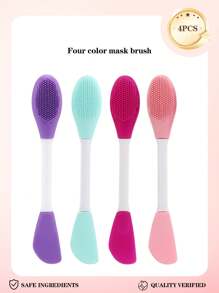 16pcs 2-In-1 Double-Sided Cleansing Brush Tool, Includes Dual-Head Manual Cleaning Brush & Face Mask Mixing Bowl Set, Reusable Cleaning Kit For Daily Skin Care Face Cleansing And Mask Preparation. Silicone Face Mask Brush And Mixing Bowl, Skin-Friendly, Soft And Flexible, No Odor Or Deformation. Lightweight And Portable, Suitable For Home And Travel Use.