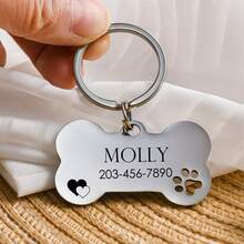 Laser Engraved Double Sided Dog Tag, Dog ID Tag, Dog Name Tag, Custom Dog Tag, Personalized Dog Tag, Stainless Dog Tag Personalized For Dogs