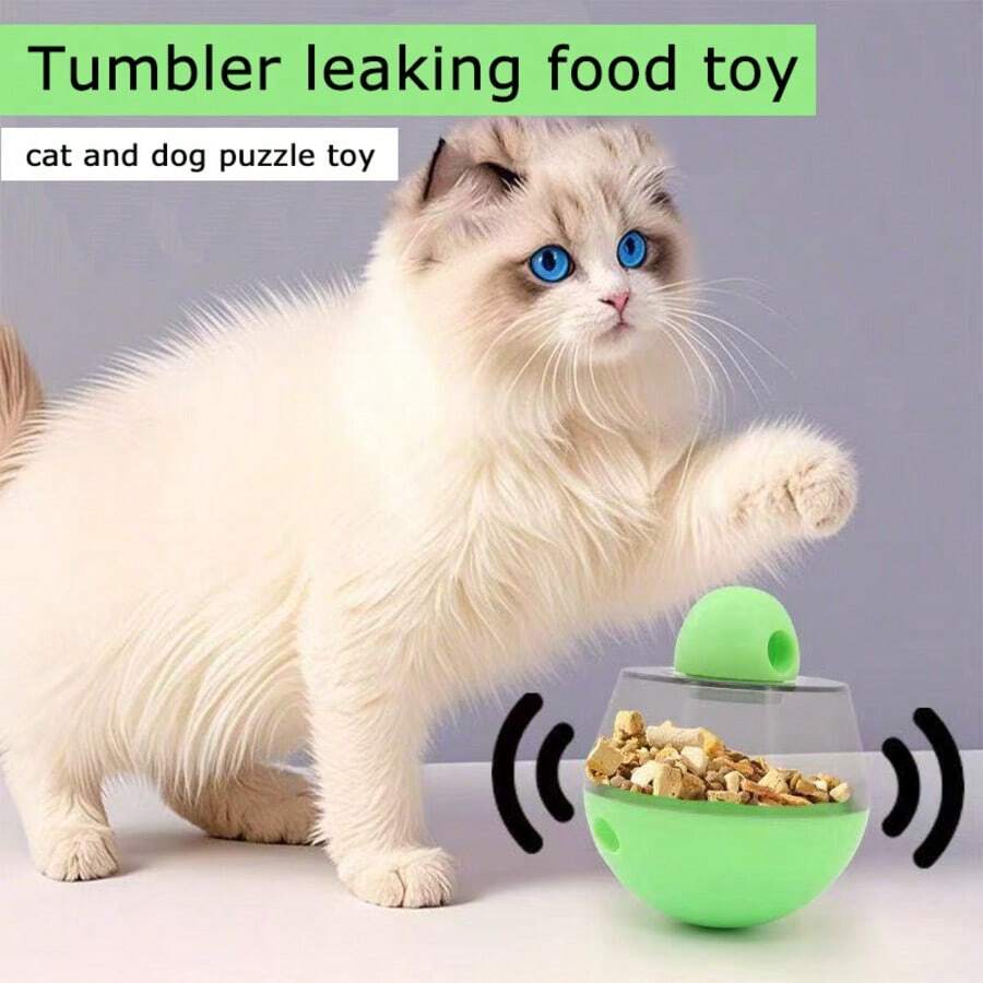 不倒翁漏食玩具猫狗益智玩具宠物可边吃边玩开心小狗猫狗小狗开心玩耍狗用品狗喂食器猫喂食器小狗喂食器（颜色随机）