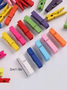 50 pezzi di mollette di legno colorate, graffette per appendere foto, mollette graziose per note, mollette da bucato, clip per raccoglitori, mollette di legno per foto, adatte per arti e mestieri, decorazioni fai-da-te multifunzionali