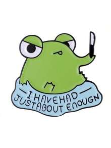 1pc Minimalist Frog Initial Brooch, Multifunctional And Practical