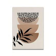 1 pezzo cartellone stile boho alla moda, stampa artistica su tela astratta in bianco e nero e beige di stile moderno, decorazione da parete, idea regalo per compleanni e lauree, con cornice opzionale