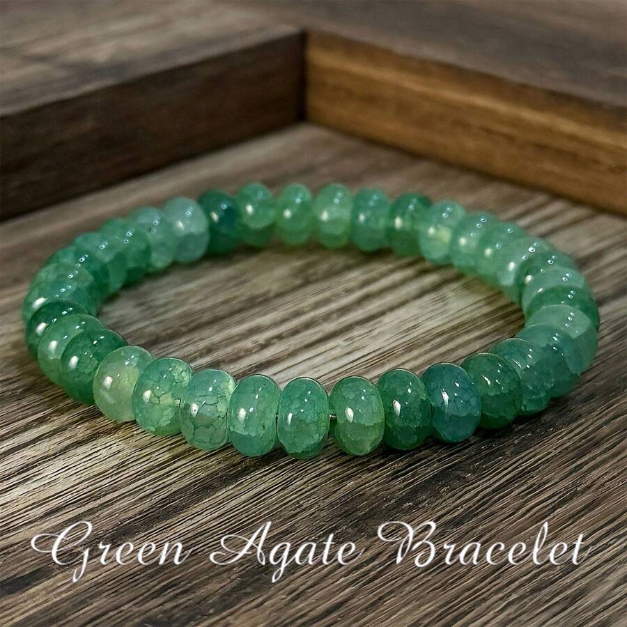 1pc/Green Agate Bracelet Perfect Ladies Bracelet Holiday Gift