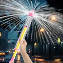 Cañón de agua de fuegos artificiales, juguete de agua para niños, cañón de agua de gran capacidad y con rociador de agua, juego de agua de verano, herramienta mágica para guerra de agua, llenado de agua rápido, diseño brillante rosa y amarillo, acción de rebote para niños, piscina, playa, imprescindible para el juego de agua de verano en el patio trasero, juguete de batalla de agua duradero