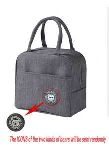 1 szt. Torba termiczna z izolacją termiczną Bear Label, duża pojemność wielokrotnego użytku torba na lunch z wodoodporną przenośną konstrukcją, idealna do szkoły i biura - zachowaj świeżość i smak jedzenia, torba bento, torba podręczna, piknik kuchenny, letnie torby na zewnątrz na żywność, torby piknikowe na kemping