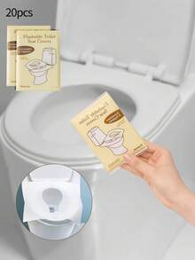 20/30/50/70/100 片马桶盖纸，可冲散纸质马桶盖，适用于成人如厕训练，100% 适用于公共卫生间、飞机、露营的旅行配件
