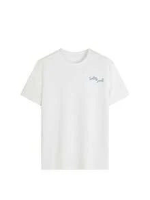 SALTY SOUL 女士春夏新款海滩度假椰树阳光印花休闲圆领短袖T恤，时尚百搭，日常度假必备单品。女士度假印花T恤 白色 - 白色 - 查看 6