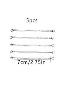 5pcs/Pack Jewelry Extender Chain For Necklace Bracelet, DIY Necklace Accessories, Long Tail Chain Extender Chain, Extender Tail, Exquisite Gift Jewelry Accessories For Necklace, Bracelet Extender Chain, Tassel Pendant Jewelry Gift
