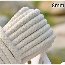 Premium Cotton Rope, Strong And Durable, Waterproof And Windproof, Suitable For Indoor And Outdoor Activities, Handicrafts, Camping, Gardening, DIY Projects, Available In 39.4 Inches/19.7 Inches - White - View 5