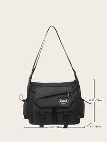 1PC Crossbody Bag Satchel Solid Color Multi Pocket Large Capacity Square Crossbody Bag Student Travel Satchel Men's Bag Four Seasons Holiday Thanksgiving Multifunctional Outdoor Portable Fashion Casual Holiday Shoulder Bag Tote Handbag Christmas Gift Bags Summer Back To School Shoulder Bag Crossbody Bag Spring Student Supplies Backpacks Crossbody Bags Students' New Life Supplies Fashion Men's Bags - Multicolor - View 8