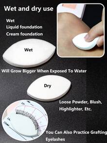 50 件/20 件可重复使用睫毛延长练习海绵 - 睫毛绘制和睫毛稀疏初学者指南，无香型