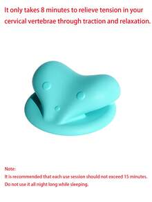 1pc Neck Massage Pillow For Neck And Shoulder Relaxation, 8 Minute Comfortable Neck Massager Tool With Ergonomic C-Shaped Design - Teal - View 13