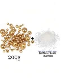 100g/200g Faux Pearl Vase Filler Decor, No Hole Pearl Beads Vase Filler 10/16/20mm Mixed, Great For Floating Candles, Vase Accessories, Table Centerpiece, For Birthday, Wedding, Anniversary, Theme Party, Ambiance Setting, Room, Home Decor