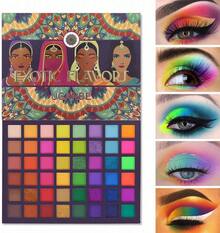 UCANBE EXOTIC FLAVORS Neon Eyeshadow Makeup Palette - 48 Colorful High Pigmented - Rainbow Matte Shimmer Glitter Eye Shadow Make Up Pallet Gift Set - Multicolor - View 1