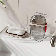 1 pieza Portajabón de viaje antideslizante y resistente al agua, apto para ducha, bañera y baño