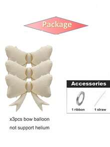 1/3 Unidades Globos con lazo rosa, decoraciones de fiesta con lazo rosa para decoración de cumpleaños rosa, globos gigantes de lámina para decoración de boda, compromiso, despedida de soltera