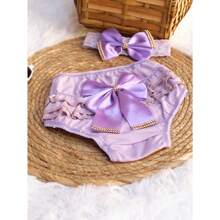 Kit 5 Calcinhas Bunda Rica com 5 Tiara de Renda