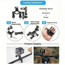 NEWKS Kit de 50 en 1 accesorios para cámara de acción compatible con GoPro Hero 12 11 10 9, DJI OSMO 4 3 2, Insta360 X3 X2 GO 3, SJCAM, DBPOWER, AKASO, VicTsing, APEMAN, WiMiUS, QUMOX, Lightdow, Campark Sports DV - Kit de accesorios para cámara de acción 50 en 1 - Ver 3