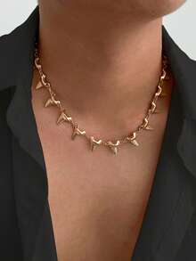 Fashionable Casual Punk Minimalist Shark Tooth Necklace