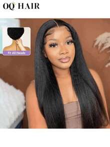 OQ Hair Upgrade U Part V Part Wigs Kinky Straight V Part Wig Human Hair Human Hair Wig No Leave Out Brazilian Human Hair 180% Density 16-24 Inch Natural Color For Women Halloween Costumes For Women Halloween Nails Plancha Para Cabello Glueless Wig Human Hair Halloween Maquillaje Hair Extensions Cosplay Fairy Hair Wedding Mermaid Black Wig Hair Stuff - SNatural - View 4