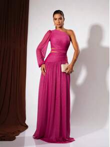 Bridesmaid Dresses - Pink With Glitter - View 3