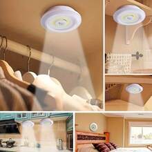 [Remote LED Punk Lights] 5pcs Cordless LED Punk Light Set - Remote Controlled, Magnetic Stick-On Night Lights For Hallway, Bathroom, Bedroom, Kitchen, Cabinet, And Stairs Home Decor With Easy Installation - 5pcs - View 8