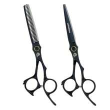 univinlions 6 英寸黑银色发型师披肩美发剪刀便宜剪发剪刀沙龙打薄剪刀理发工具剪刀套装宠物美容狗美容师、返校、旅行度假必备品、女士发饰 - 彩色 - 查看 2